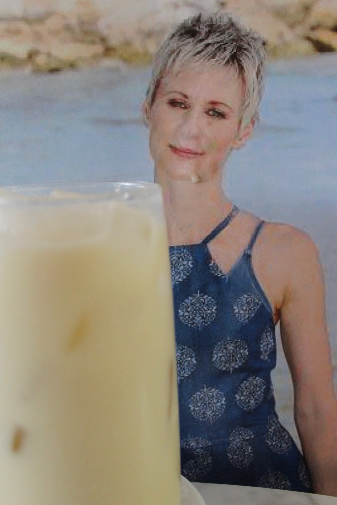 Anastasia Woolmer enjoying a Piñastasia Colamer after becoming the first boot