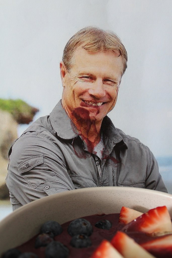 Andrew Ettinghausen demolishing his Australian Survivor sixth boot Andrew Ettinghacai Bowl